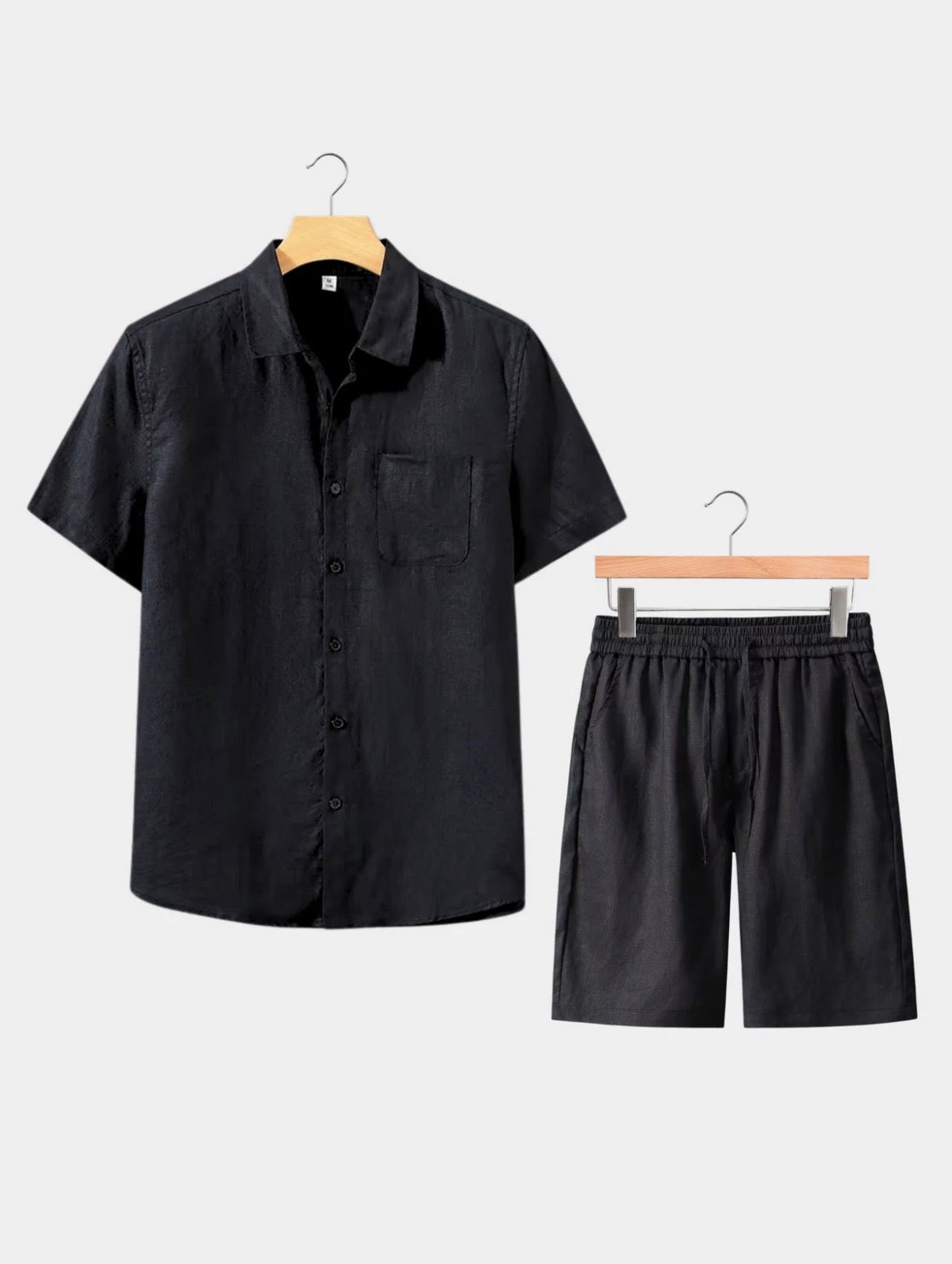 Le Riviera shortsleeve summer set - black