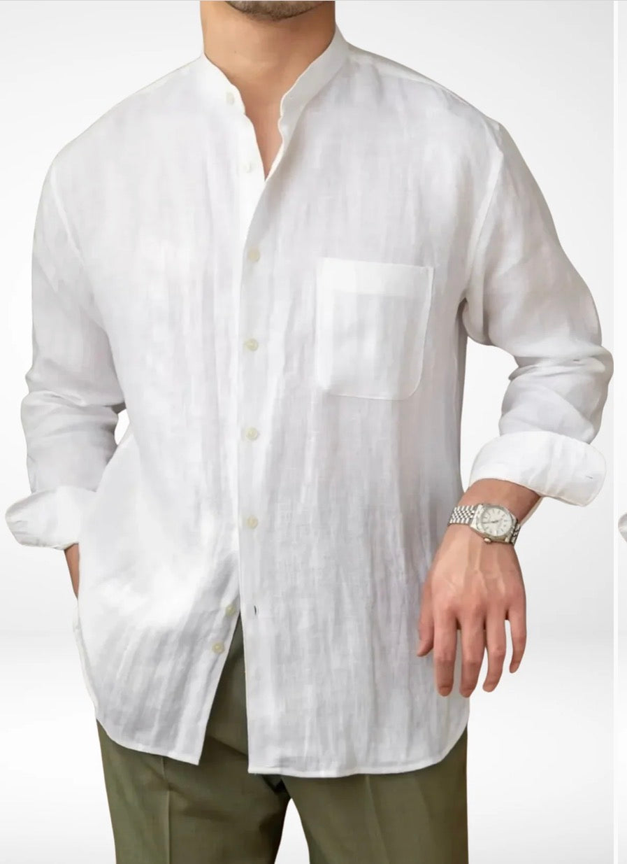 Terre Linen Shirt – White