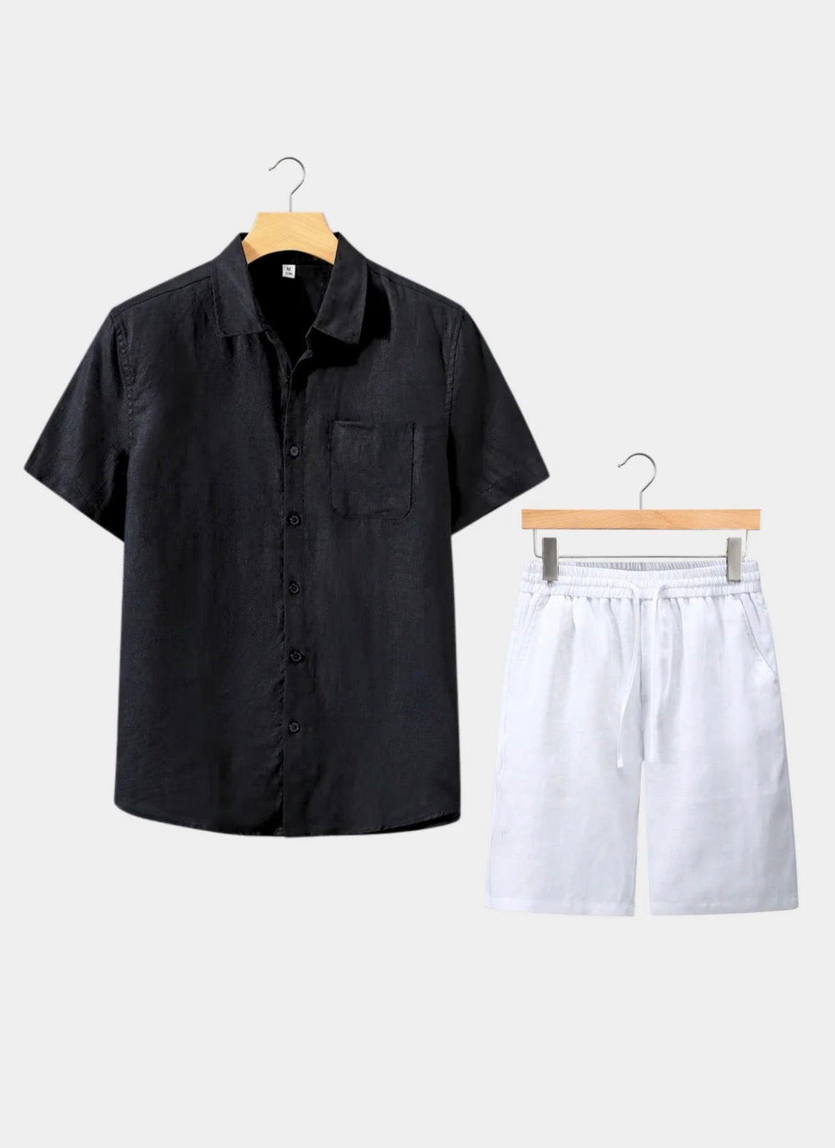 Le Riviera shortsleeve summer set - black/white