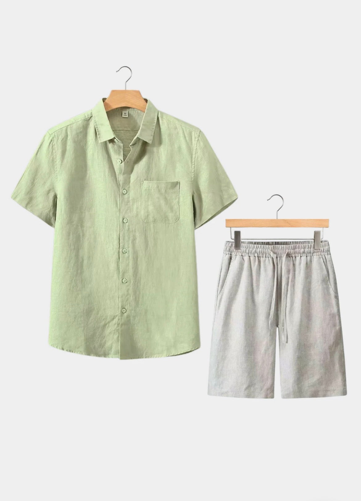 Le Riviera shortsleeve summer set - mint green/beige
