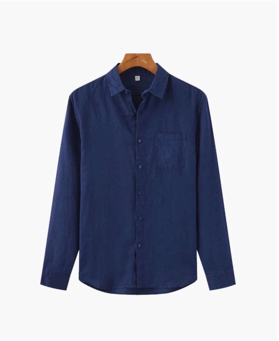 Sorrento Linen Shirt - navy blue