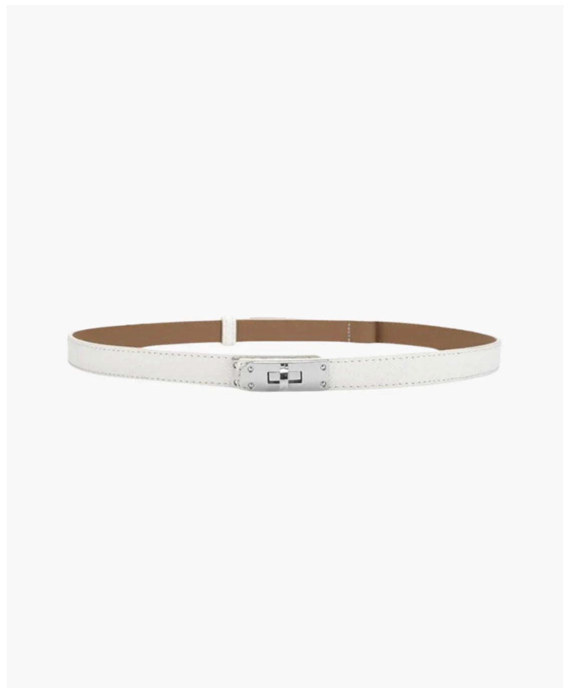 Cortina Slim Belt - White
