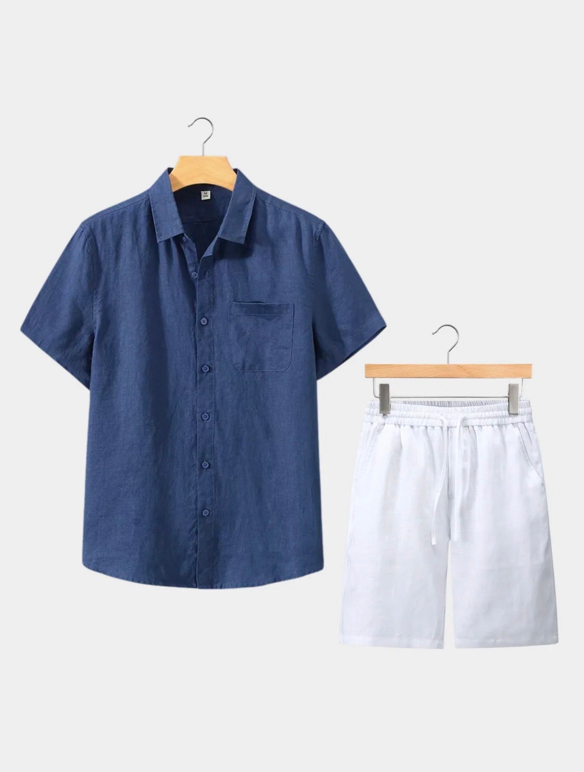 Le Riviera shortsleeve summer set - navy blue/white