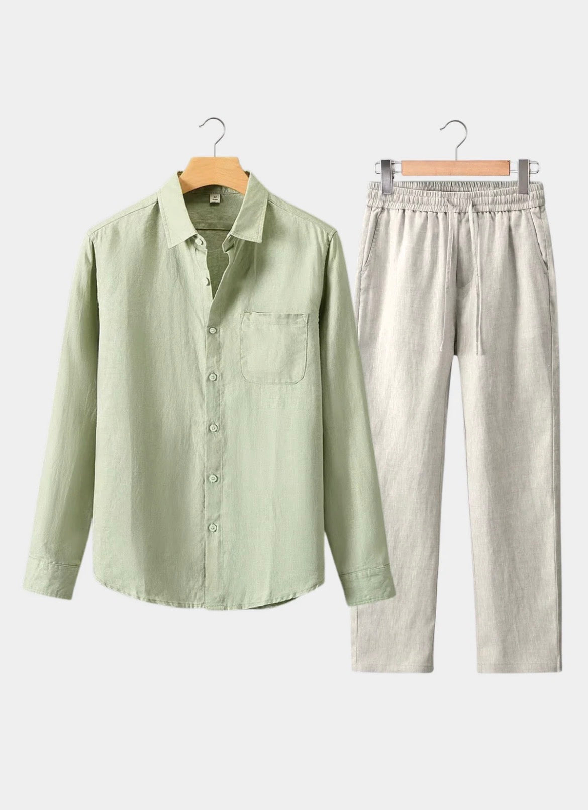 Le Riviera longsleeve summer set - mint green/beige