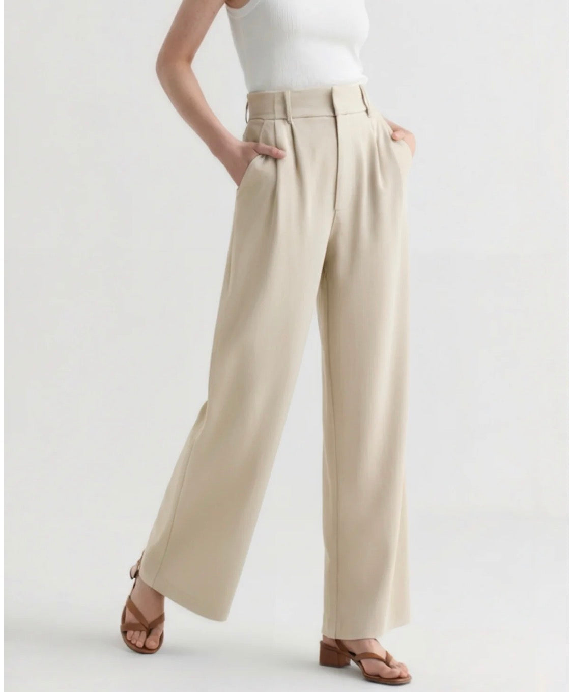The Verona Wide-Leg - Beige