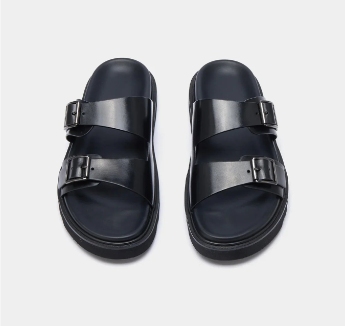 Aurelio Leather Sandal - Black