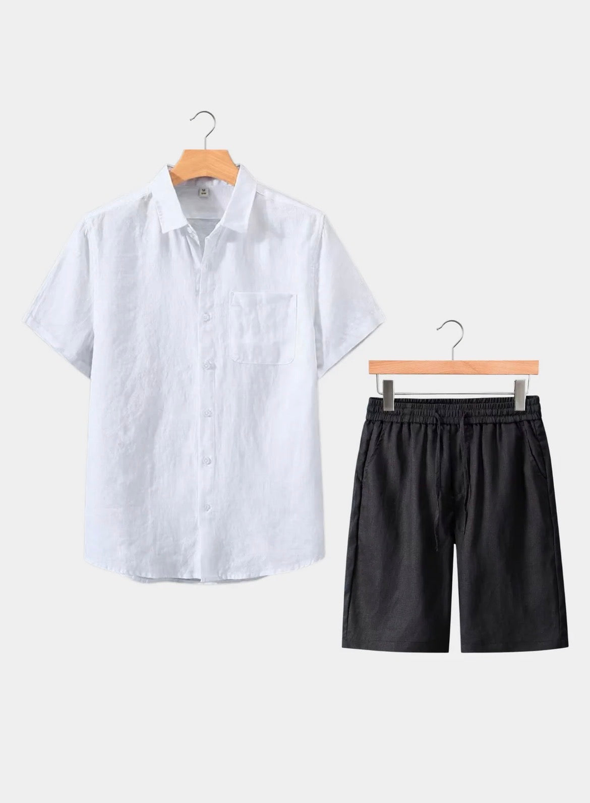 Le Riviera shortsleeve summer set - white/black