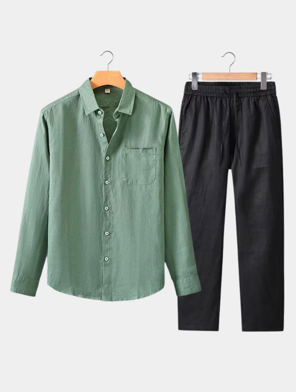 Le Riviera longsleeve summer set - green/black