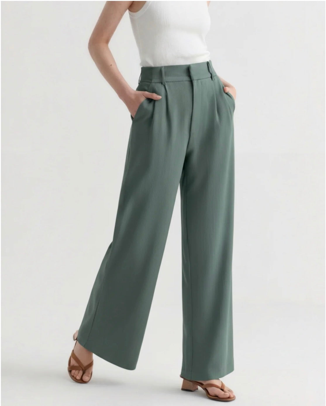 The Verona Wide-Leg - Green