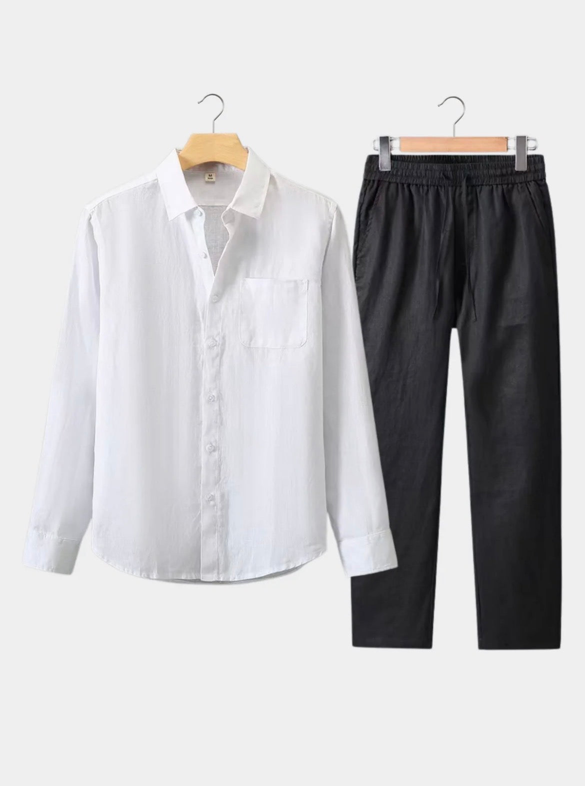 Le Riviera longsleeve summer set - white/black