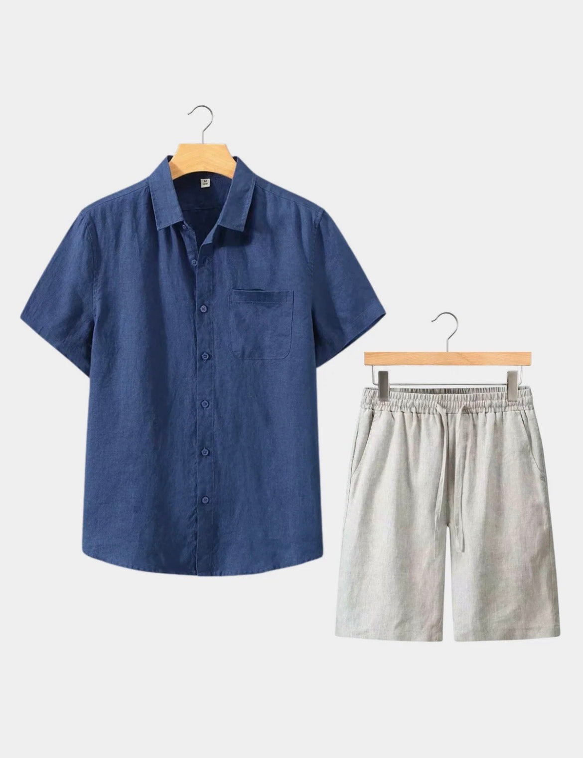 Le Riviera shortsleeve summer set - navy blue/beige