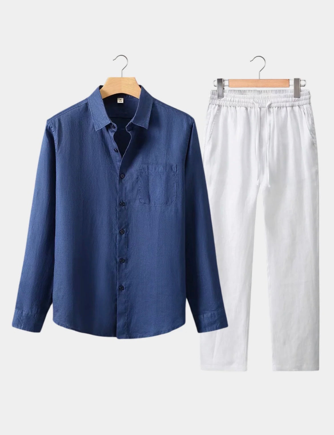 Le Riviera longsleeve summer set - navy blue - white