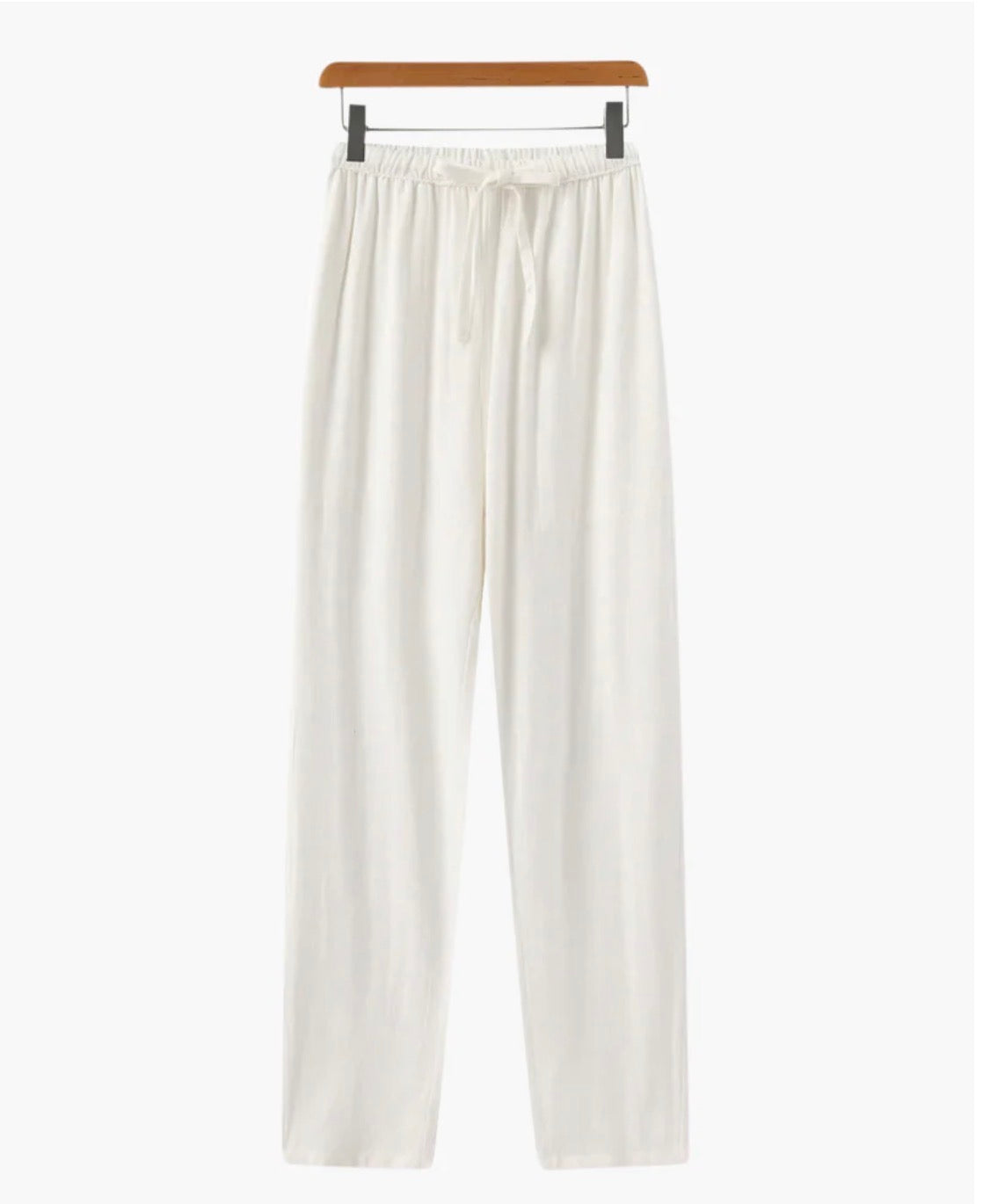 Santorini Linen Trouser - White