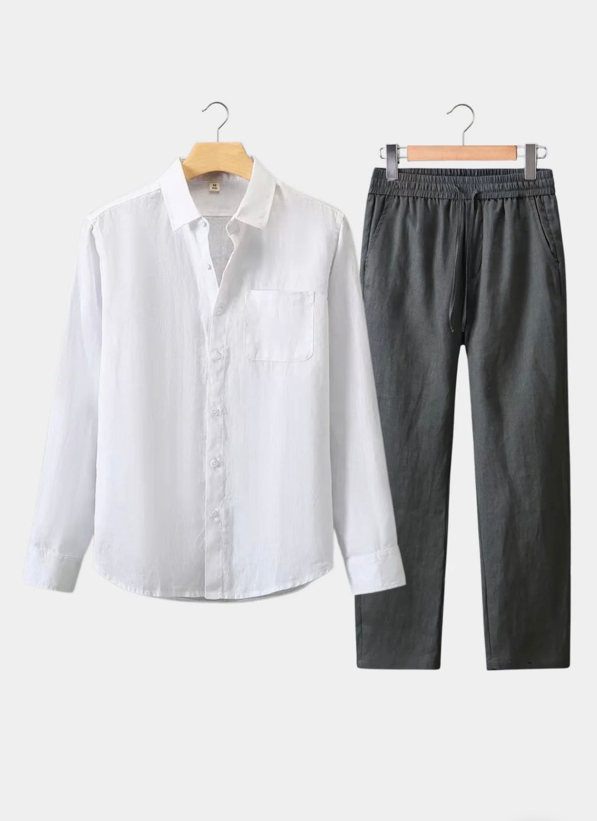 Le Riviera longsleeve summer set - white/grey