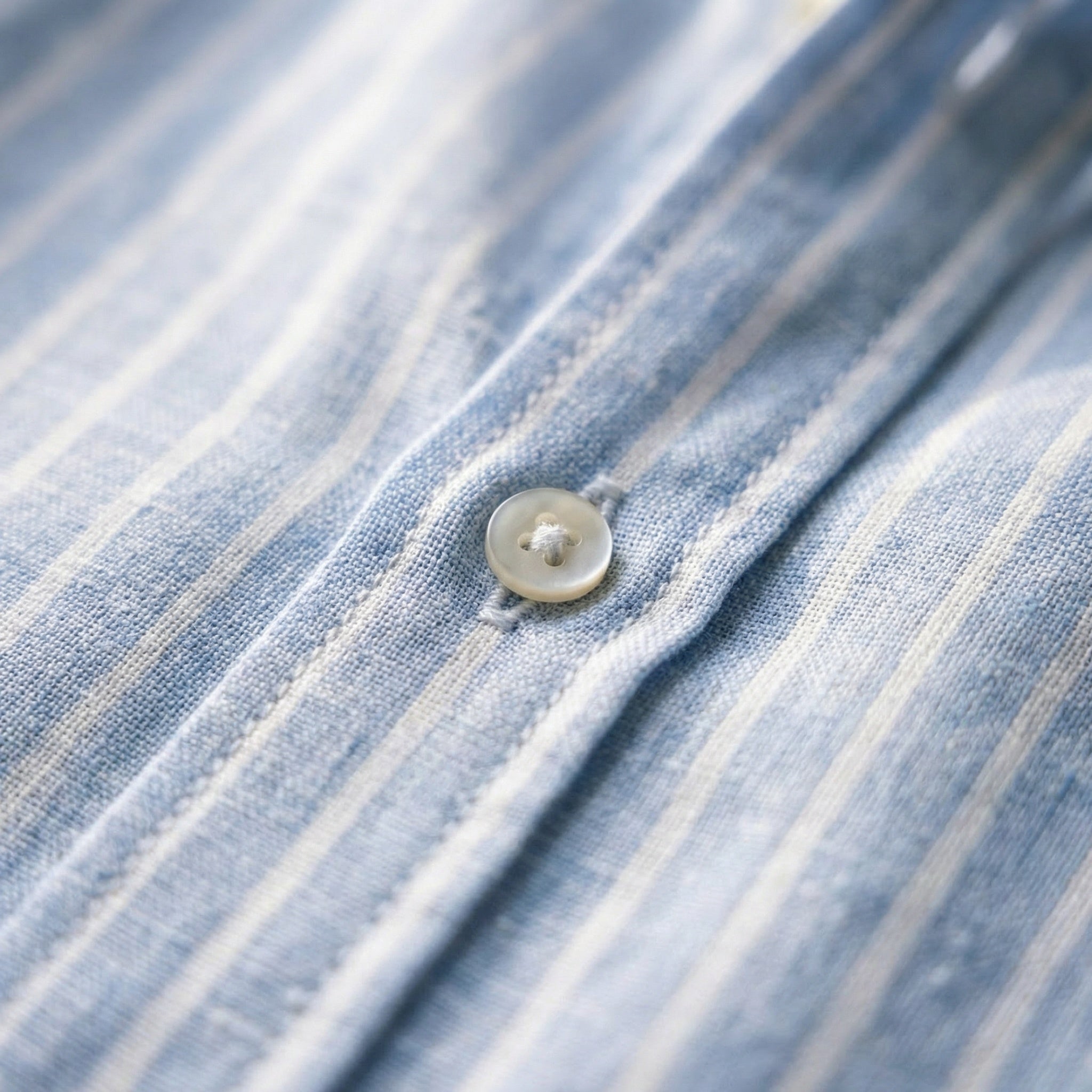 The Estate Linen Shirt – Classic Blue Stripe