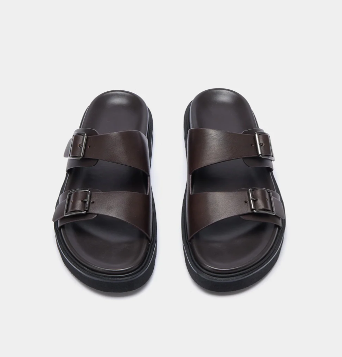 Aurelio Leather Sandal - Brown