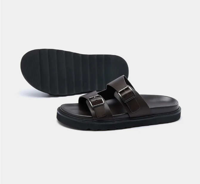 Aurelio Leather Sandal - Brown