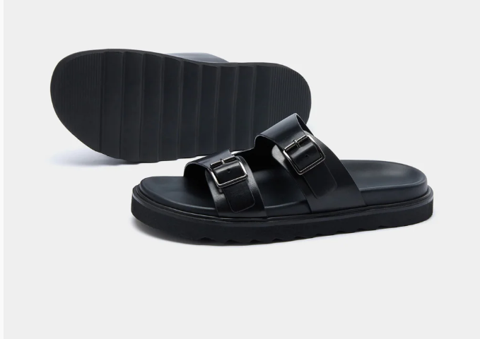 Aurelio Leather Sandal - Black
