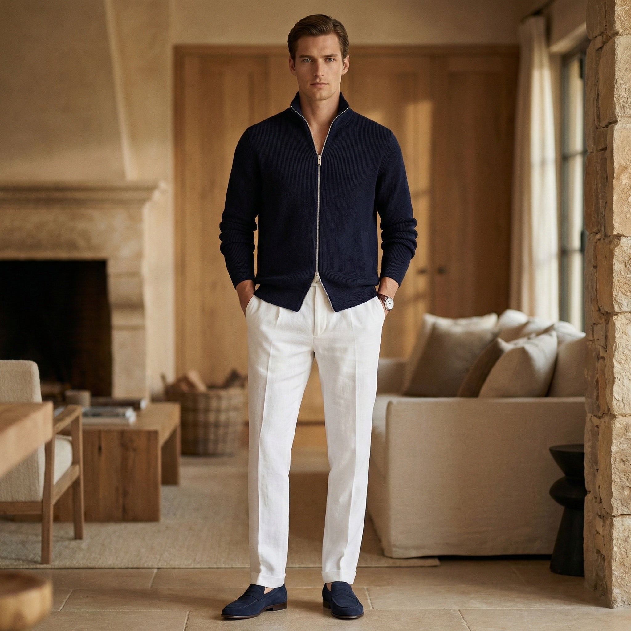 The Yacht Club Zip - Navy Blue